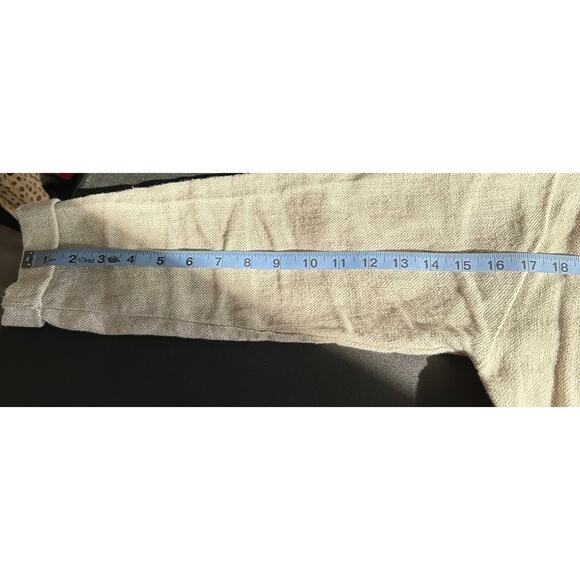 Filosofia Natural Khaki Alexis Woven Lagenlook Heavy Chore Linen Jacket Size XS - Picture 9 of 11